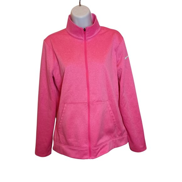 Nike Golf Dri-Fit Women's Long Sleeve Pink Full Zip Shirt Sz. M - Picture 2 of 9